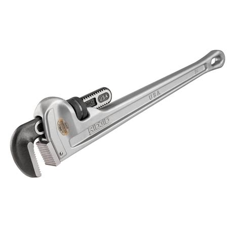 Ridgid In Aluminum Straight Pipe Wrench For Plumbing Sturdy