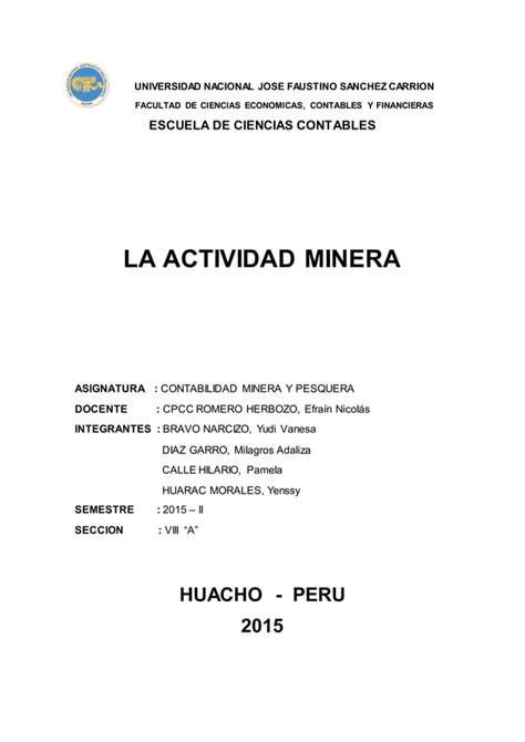 Actividad Minera Pdf Descarga Gratuita