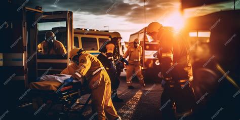 Premium Ai Image Paramedics Giving Urgent Care To Patient