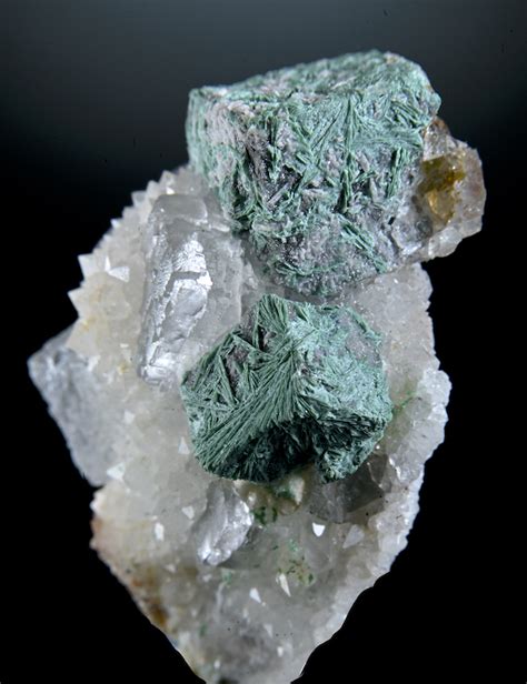 Well Arranged Molecules Mineral Specimen Brochantite Enclosing Galena