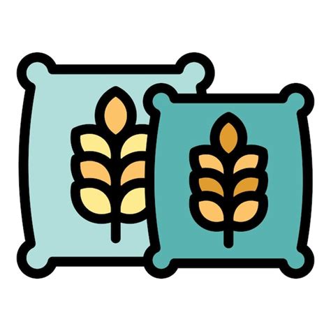 Premium Vector Wheat Sack Icon Outline Vector Bag Grain Farm Seed