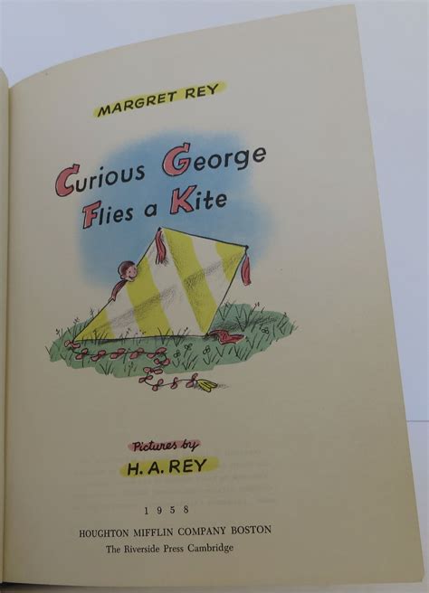 Curious George Flies A Kite Von Rey Margret Very Good Hardcover 1958