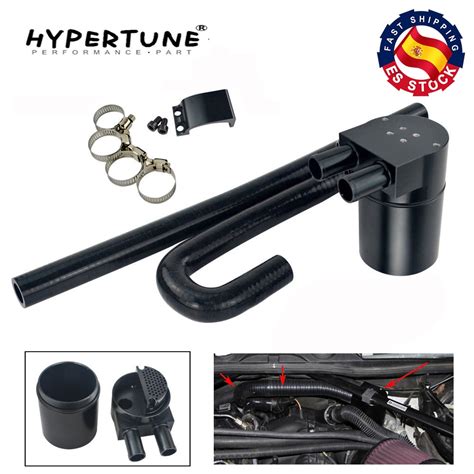 Black Aluminum Alloy Reservior Oil Catch Can Tank With Radiator Hose For Bmw N54 335i 135i E90