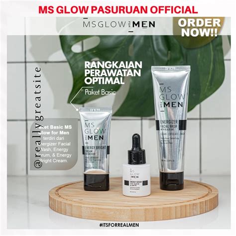 Jual Ms Glow For Men Original Paket Basic Lengkap Pria Cowok Facial