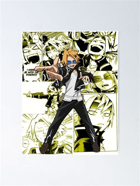 Poster Collage De Manga Denki Kaminari Par Otakudoodads Redbubble