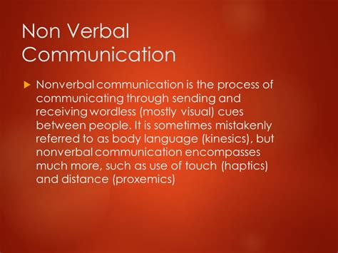 Haptics Nonverbal Communication