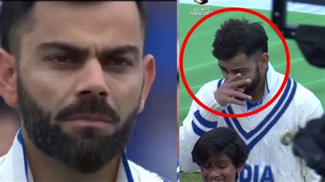 Virat Kohli Get Emotional And Crying During Indian National Antheme Wtc Final 2023 Youtube