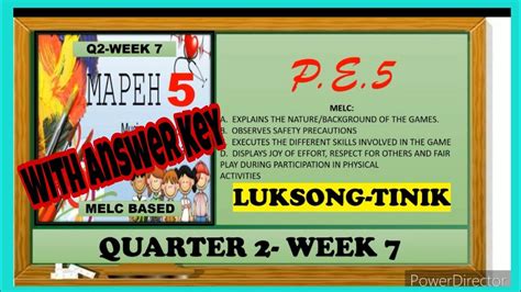 Mapeh 5 Pe Luksong Tinik Quarter 2 Week 7 Youtube