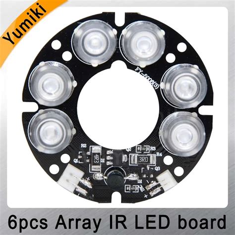 Yumiki 6white Array Led Ir Leds Infrared Board For Cctv Cameras Night