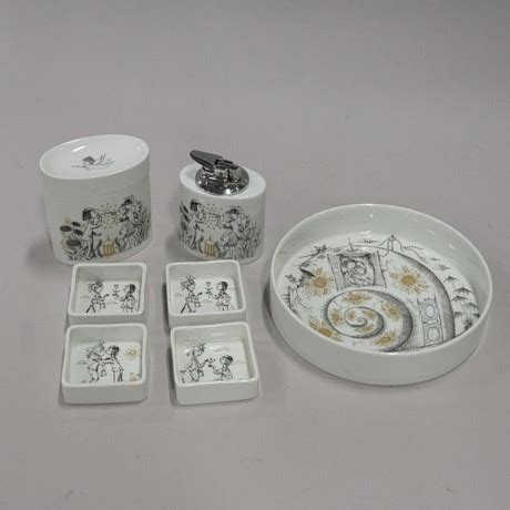 RAYMOND PEYNET FOR ROSENTHAL SIX PIECES PORCELAIN Ceramics