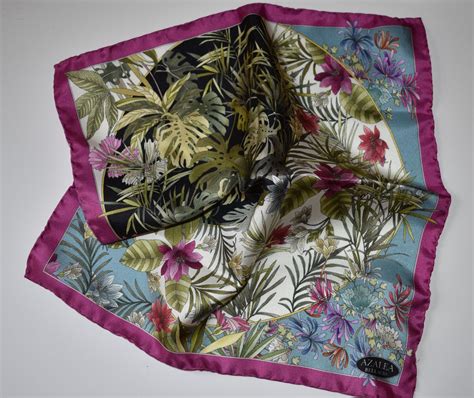 Pure Silk Square Scarf Azalea Bellagio Silk Of Como