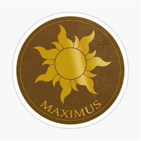 Maximus Badge Sticker By 2cheekydisnerds Redbubble