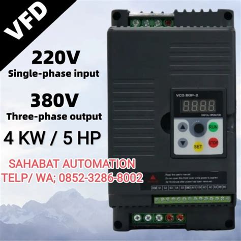 Jual Inverter Motor 1 Phase 220V Ke 3 Phase 380V 4KW 4 KW 5 5HP 5 5 HP