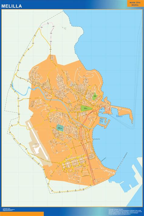 wall map of Melilla Spain | Wall maps of countries of the World