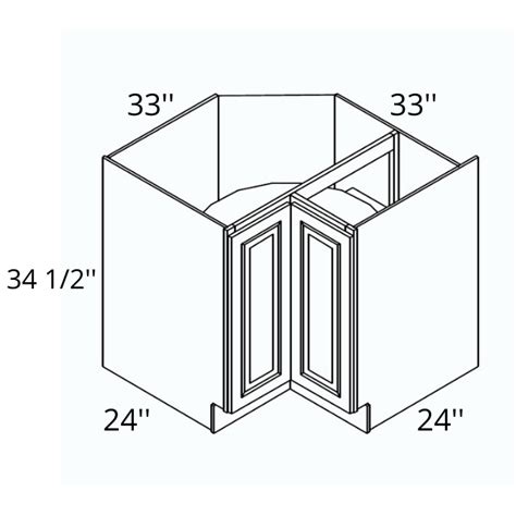 Crystal White 33 Lazy Susan Base Cabinet Luxod Furniture For Kitchen