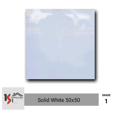 Jual Keramik Lantai 50x50 Putih Polos Glossy Licin Shopee Indonesia