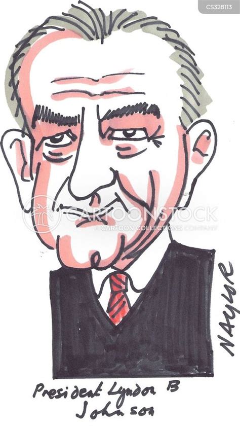 Lyndon B Johnson Cartoon Drawing