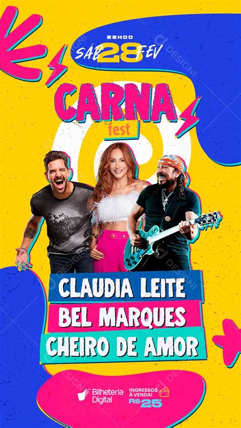 Social Media Story Flyer Carna Fest Psd Editável [download] Designi