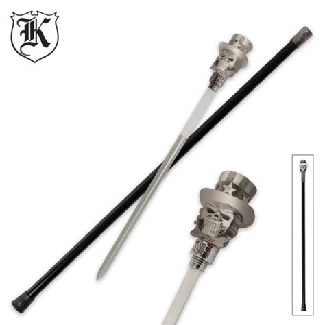 Patriotic Skull Sword Cane | BUDK.com - Knives & Swords At The Lowest ...