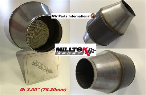 MILLTEK Sport 100CPSI Hi Flow Sports Cat Weld In Ø 3 00 76 20mm