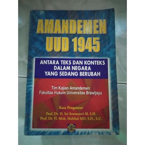 Jual Amandemen Uud Antara Teks Dan Konteks Dalam Negara Yang