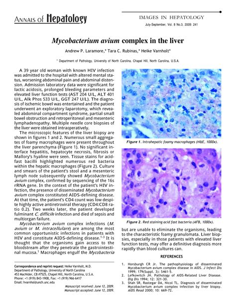 (PDF) Mycobacterium avium complex in the liver