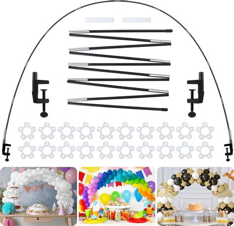 Table Balloon Arch Kit Black Adjustable Balloon Arch Stand Frame For