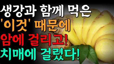 생강 이렇게 먹으면 만성 염증과 독소 싹 빼주는 레시피 Youtube