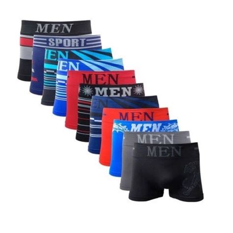 Kit Cueca Box Boxer Adulto Microfibra Premium Sem Costura Masculino