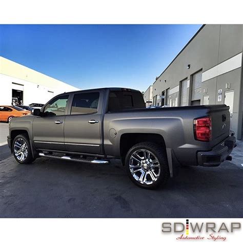 Chevrolet Silverado Wrapped In 3m 1080 Matte Dark Gray Vinyl1 Vinyl