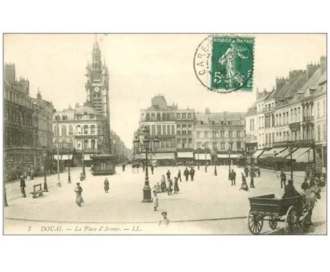 Carte Postale Ancienne 59 Douai La Place Darmes 1908 Cartes