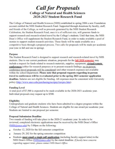 Free 15 Student Research Proposal Samples And Templates Medical