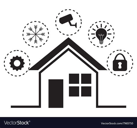 Smart House Icon Design Royalty Free Vector Image