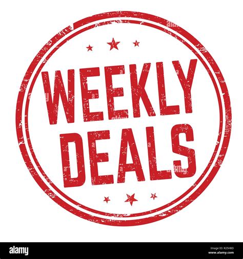 Weekly Deals Sign Or Stamp On White Background Vector Illustration