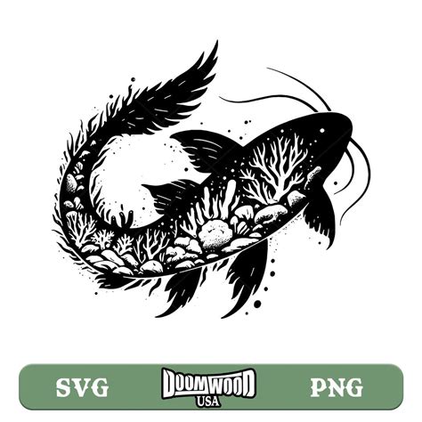 Coral Catfish Svg Png Etsy