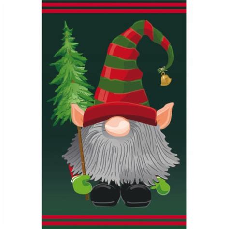 Evergreen Gnome Elf Garden Applique Flag, One Size - Kroger