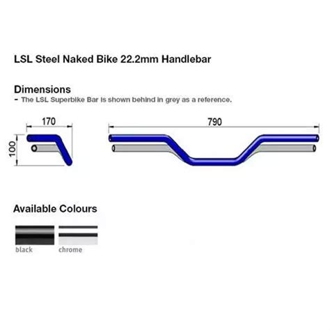 LSL NAKED BIKE Stahl Lenker CHR 22 2 Mm Yamaha XJR 1300 SP 99 EUR 69 58