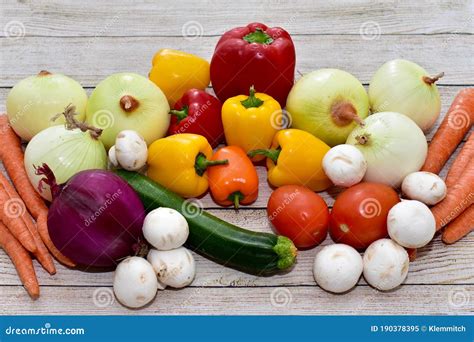 Fresh Organic Seasonal Harvested Vegetables Washed And Cleaned For