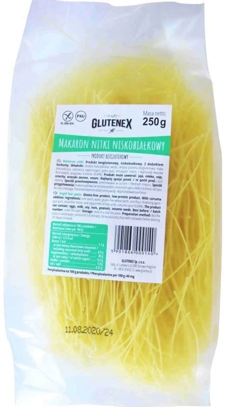 Makaron nitki niskobiałkowy 250g PKU Glutenex 250 g porównaj ceny