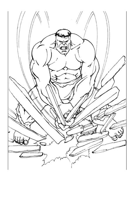 Free Hulk drawing to print and color - Hulk Coloring Pages for Kids