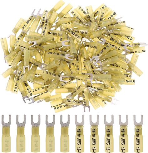 Amazon Hilitchi 50pcs Nylon Insulated Heat Shrink Butt Fork Wire