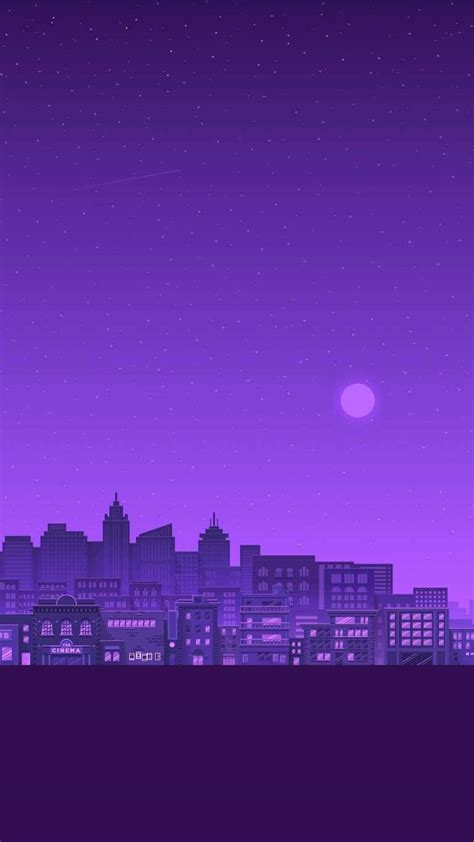 Download Dark Purple Aesthetic City Art Wallpaper | Wallpapers.com