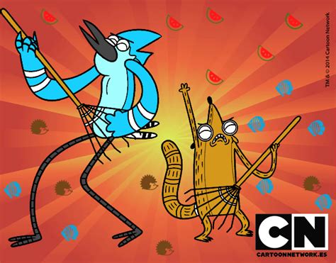 Dibujo De Mordecai Y Rigby Pintado Por En Dibujos Net El D A A