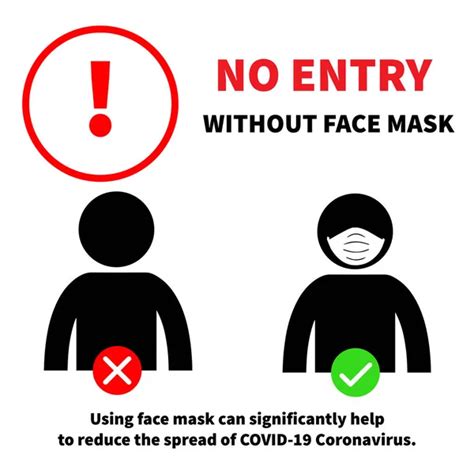 157 No Entry Without Face Mask Vectors Royalty Free Vector No Entry