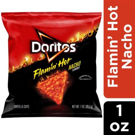 Doritos Tortilla Chips Flamin' Hot Nacho Flavored 1 Oz, 1 oz - King Soopers