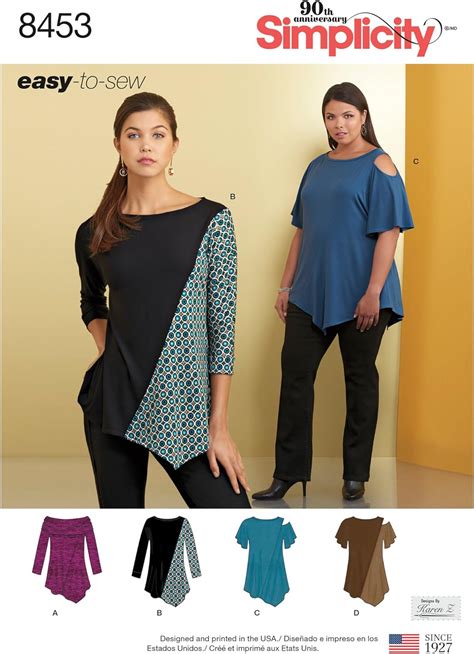 Simplicity Vest Coats Easy Women S Asymmetrical Knit Top Sewing Patterns Xxs Xxl