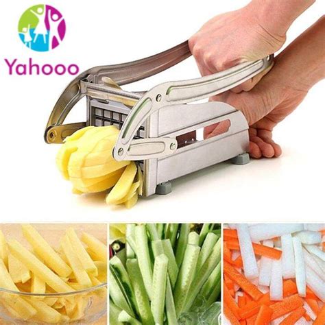 Stainless Steel French Fries Potato Chips Strip Slicer Cutter Chopper