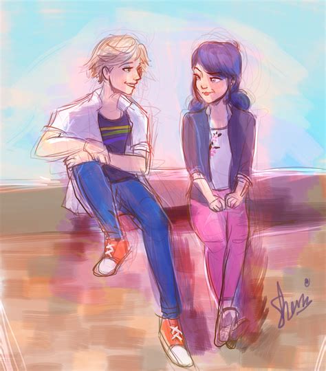 Adrien and Marinette - Miraculous Ladybug Fan Art (43142841) - Fanpop