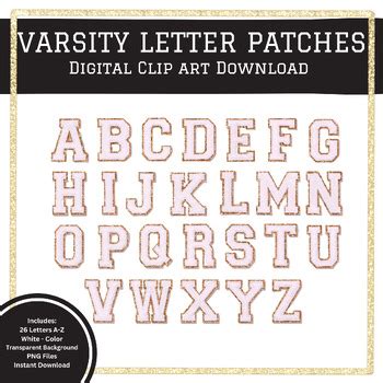 White Varsity Letter Patches Clip Art By Mrs Hetrick In The Middle