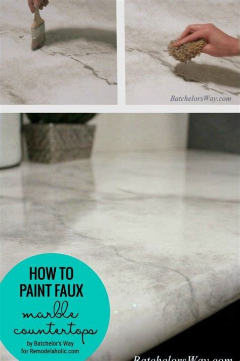 Diy Faux Marble Countertop To Fit 30 Budget Faux Marble Countertop Diy Countertops Marble